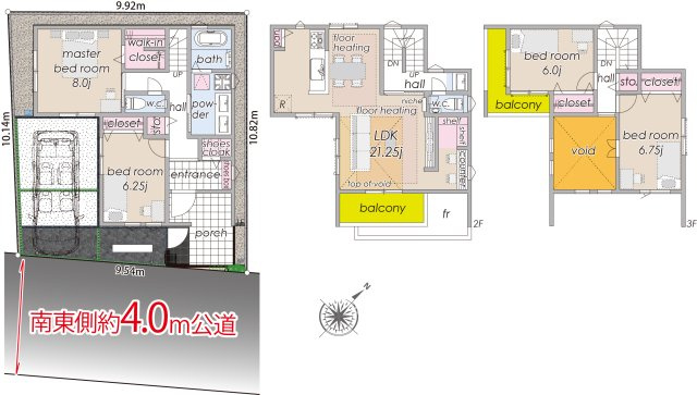新築分譲［ミラクラス大谷場］の間取り