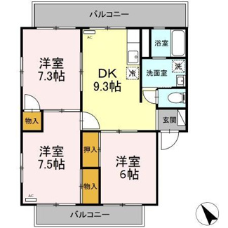 【間取り】 | オリヴィエ東川口 | 3DK