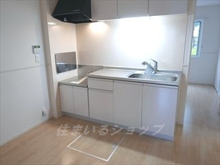 広島市安佐北区亀山２丁目のアパートのキッチン|浄水器一体型シャワー水栓