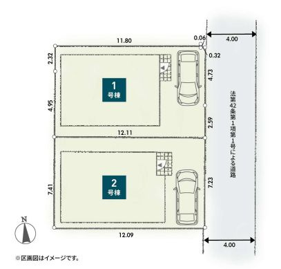 座間市入谷西５丁目新築戸建て　第4-1号棟の区画図|区画図「座間市入谷西５丁目新築戸建て」