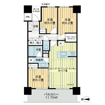 シティタワー金町　タワー棟の間取り
