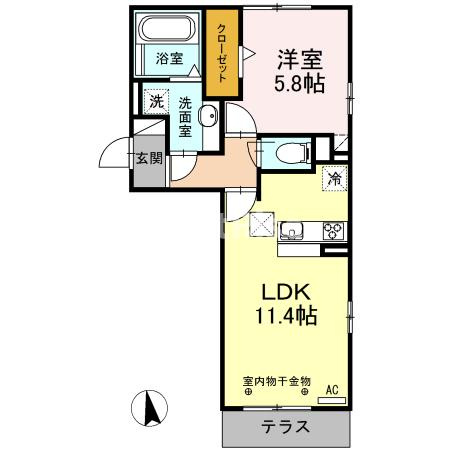 エーデルハイムクロダⅡの間取り