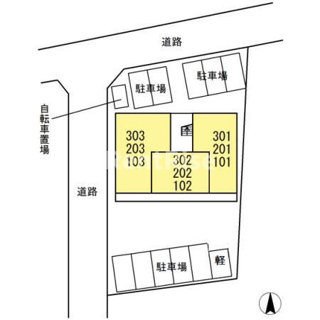 エーデルハイムクロダⅡの区画図