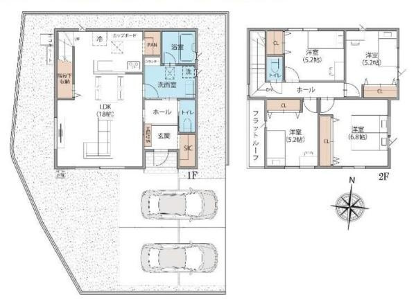 桜井市西之宮 ６号棟 ／一戸建の間取り