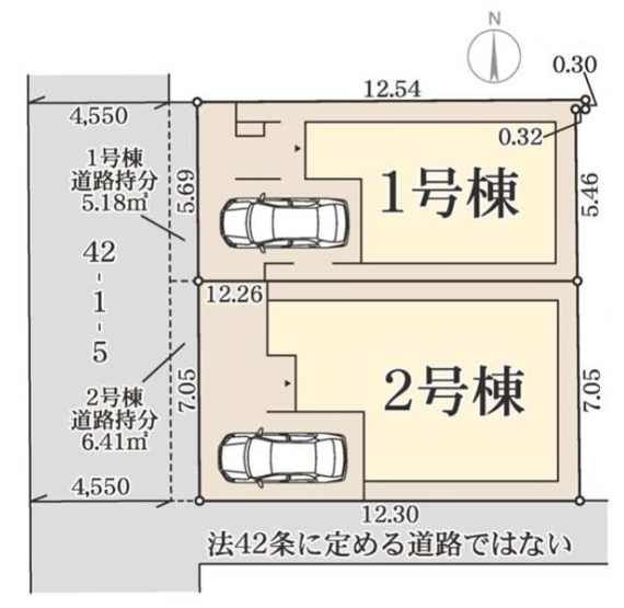 【区画図】 | 東大阪市永和3丁目　【1号棟/全2棟】 | 【1号棟/全2棟】設計＆建設性能評価付き☆国が定めた「住宅性能表示制度」において7項目で一番良い等級を取得物件☆【耐震等級、耐風等級、劣化対策等級…等】地盤サポートシステム20年保証☆