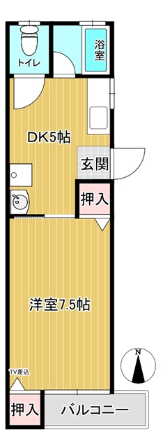 西江コーポ２の間取り