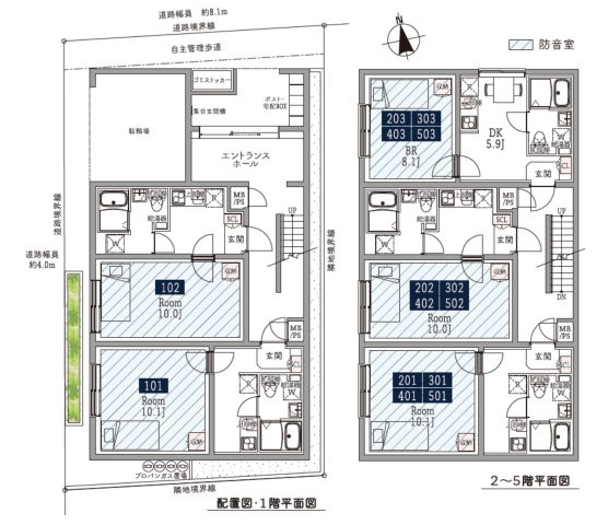 【東京都板橋区新築1棟RCマンション】「中板橋徒歩5分」「防音マンション」「令和7年9月新築」の間取り