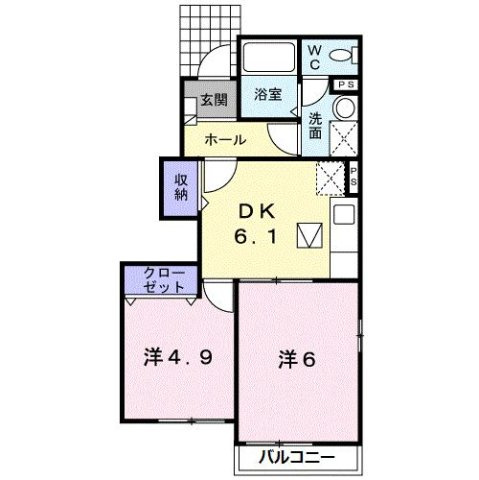 シャン　バティ－ルＢの間取り