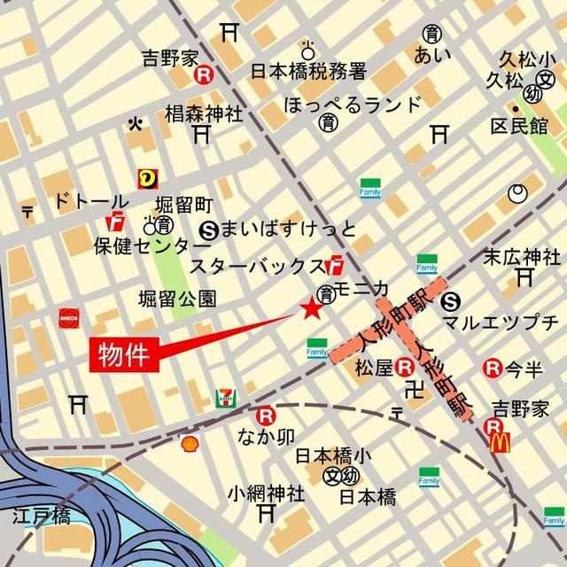 アイビーコート日本橋人形町の地図
