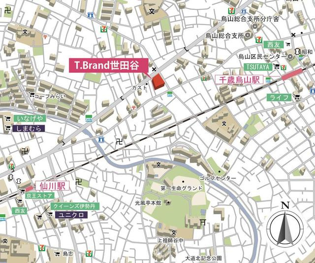 Ｔ．ｂｒａｎｄ世田谷の地図