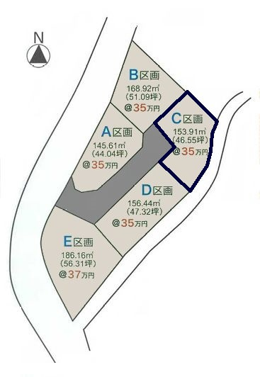 高知市福井町-C号地- 新築戸建ての区画図|C号地