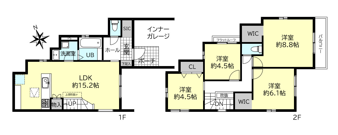 明石市東野町1期１号棟新築戸建の間取り