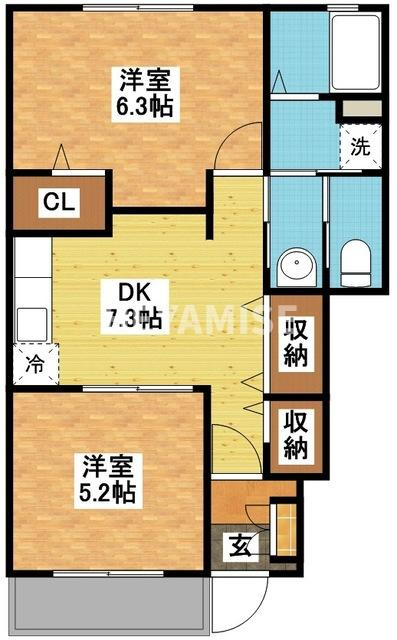 カレントハウスＣの間取り