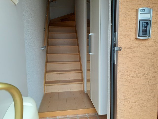 サンディーアＡの玄関