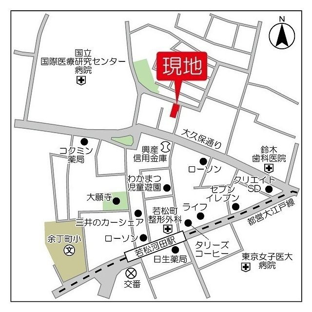 ウェルスクエア新宿戸山の地図