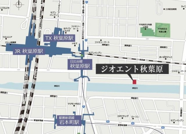 ジオエント秋葉原の地図