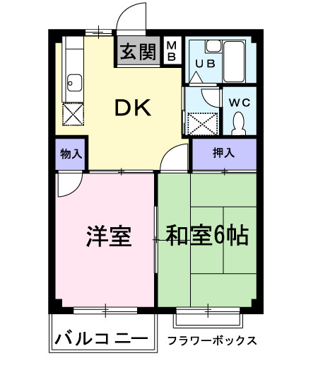 エルディム猫田の間取り