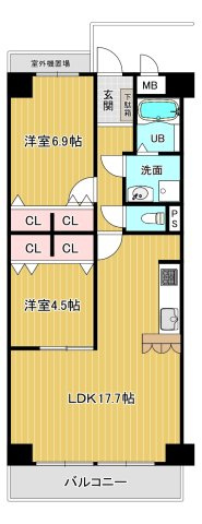 セントラルプラザ東住吉の間取り