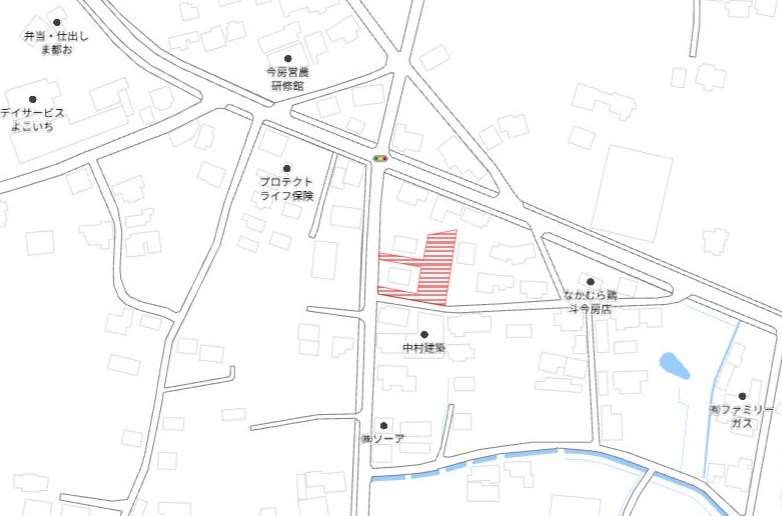 都城市横市町の売地の土地図