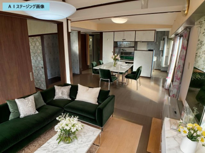 【居間・リビング】 | 幣舞マンション171号室 | ＡＩを使って家具を配置してみました