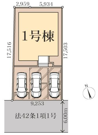 リーブルガーデン．S　深谷上柴町西第３　の区画図|現地区画図