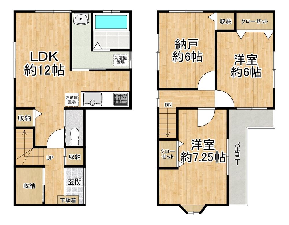 私部２丁目　中古一戸建ての間取り|間取り図はいかがですか？ご希望を叶える間取りですか？リビングの広さは？水回りの位置は？カウンターキッチン？など色々な情報が集約されています。弊社ではリフォームなどのご相談も承っております。