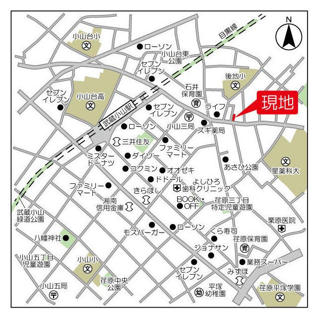 エフローレプルミエ武蔵小山の地図