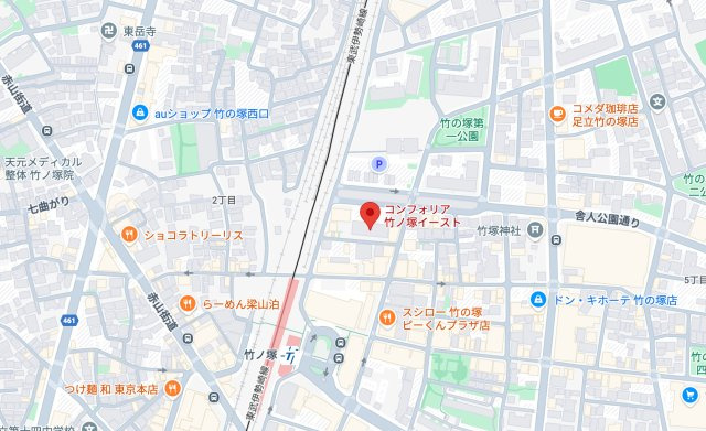 コンフォリア竹ノ塚イーストの地図