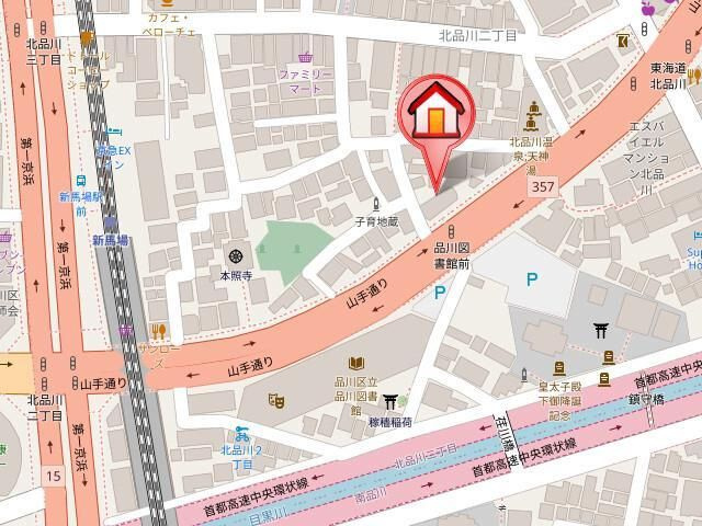 クレヴィアリグゼ北品川Ⅱステーションコートの地図