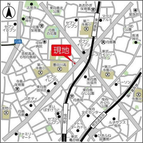 アルファコート曳舟の地図