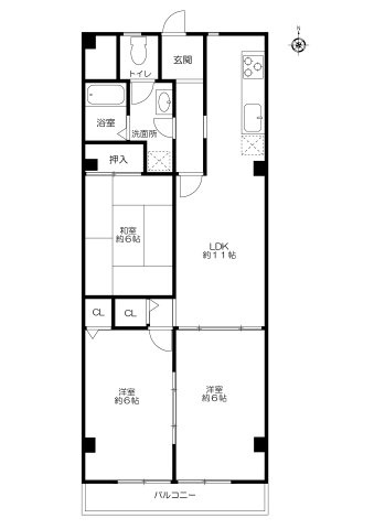 サンロイヤル魚崎の間取り|間取図