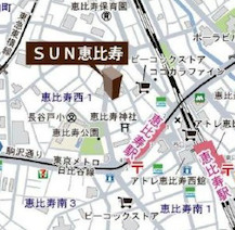 SUN恵比寿の地図
