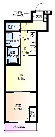 フジパレス遠里小野Ⅵ番館の間取り