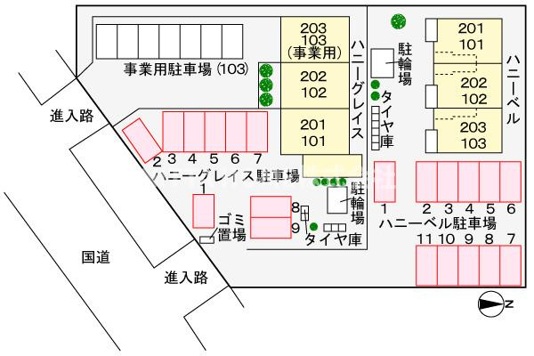 ハニーベルの区画図