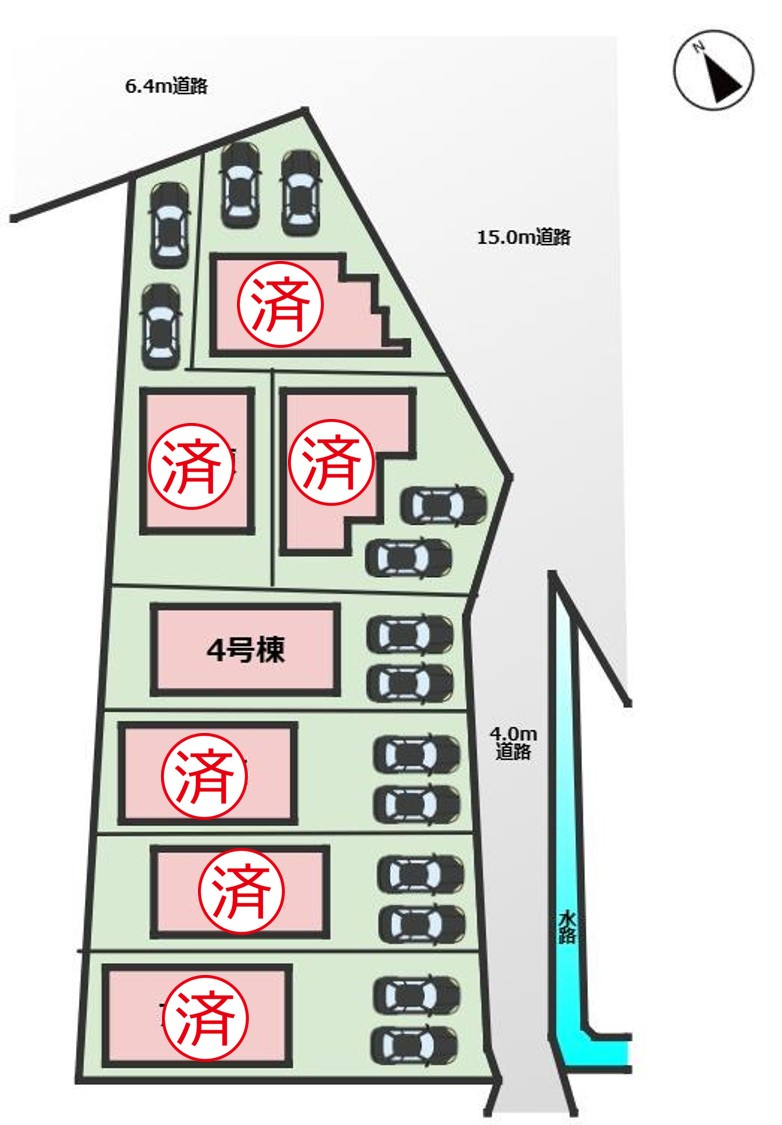 GRAFARE高浜市神明町2期｜名古屋市の戸建ならホームアップの区画図