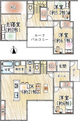 北六甲台4丁目の間取り