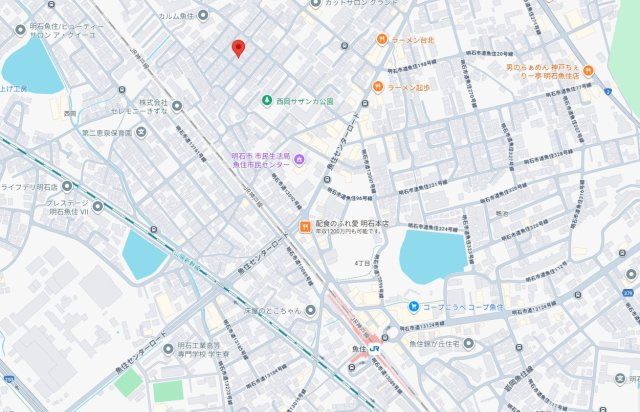 明石市魚住町清水　土地の地図