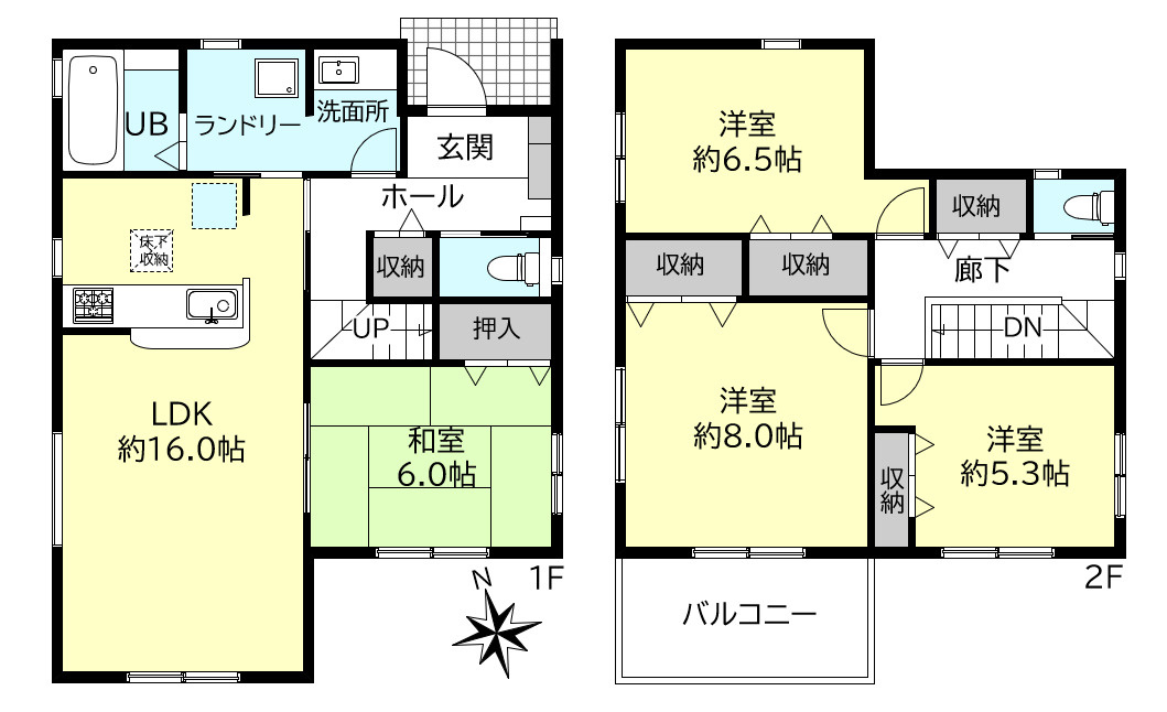 神戸市西区竹の台3丁目新築戸建の間取り