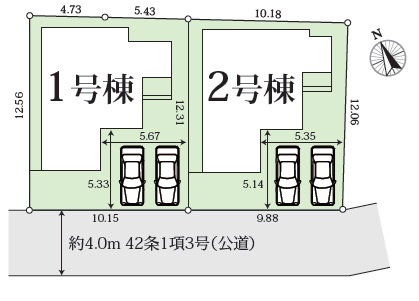 高砂市高砂町東宮町（全2棟）2号棟の区画図|2号棟