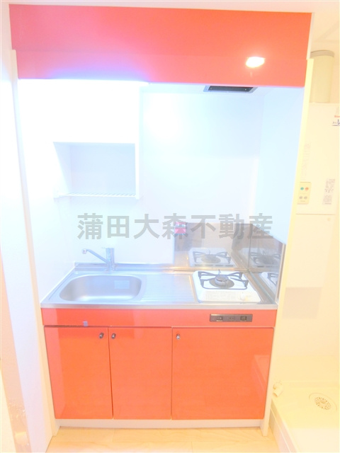 MODULOR馬込のキッチン|ガスキッチン　まな板スペースあり