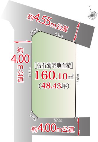 宅地分譲［世田谷区成城７丁目］の区画図