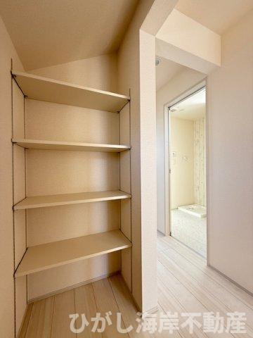 茅ヶ崎市松が丘２丁目　新築戸建　全2棟の設備|脱衣スペース　収納