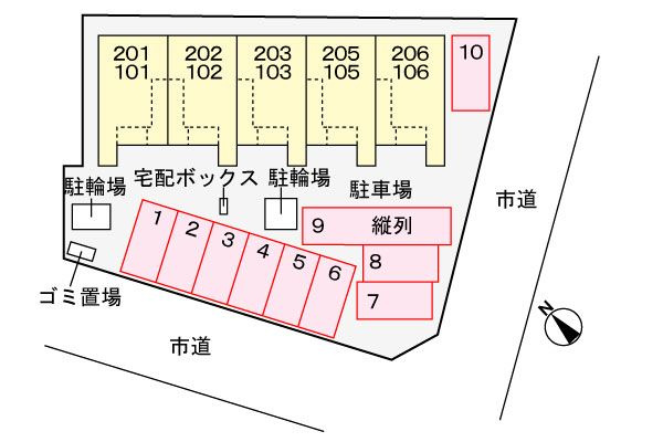 サンライズ２４　　刈谷市近郊の賃貸はクラスホームの区画図