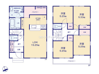 【間取り】 | 越谷市大泊第9　新築一戸建て