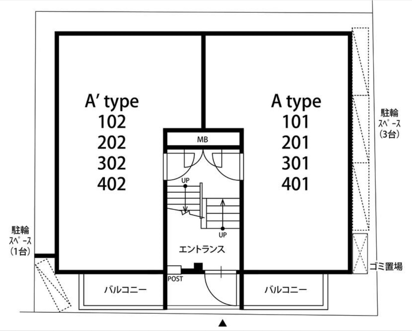江東区平野１丁目の賃貸マンションの区画図