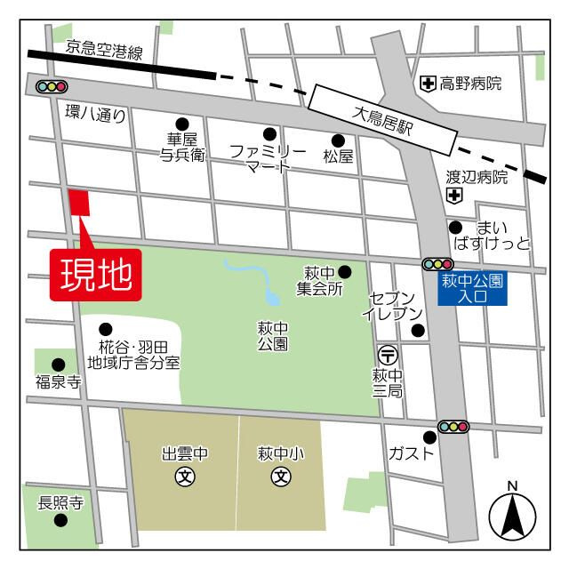 ＢｌｕＲｏｃｋ大鳥居の地図