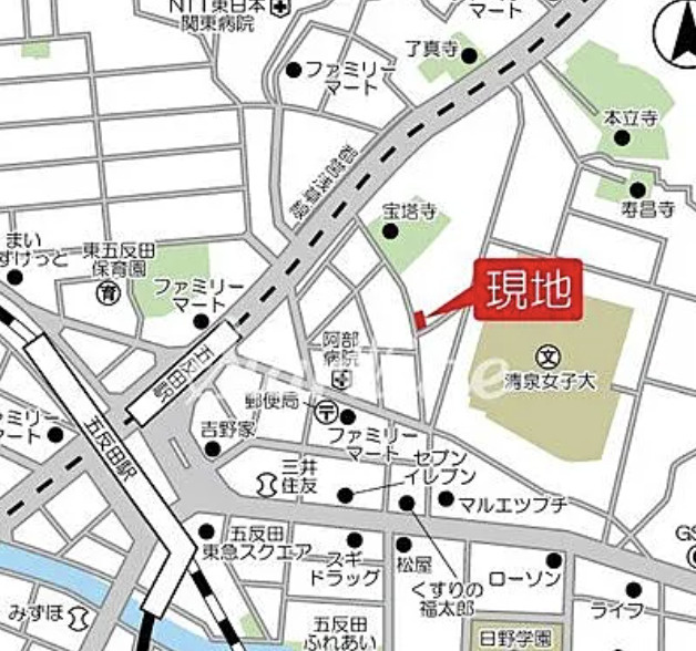ヒルサイド島津山の地図
