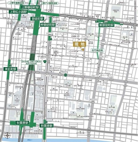 ルフォンプログレ上野御徒町の地図