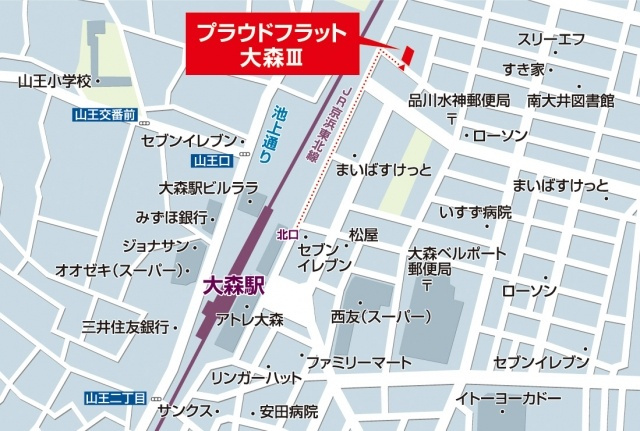 品川区南大井６丁目の賃貸マンションの地図