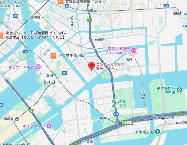コンフォリア・リヴ豊洲キャナルの地図